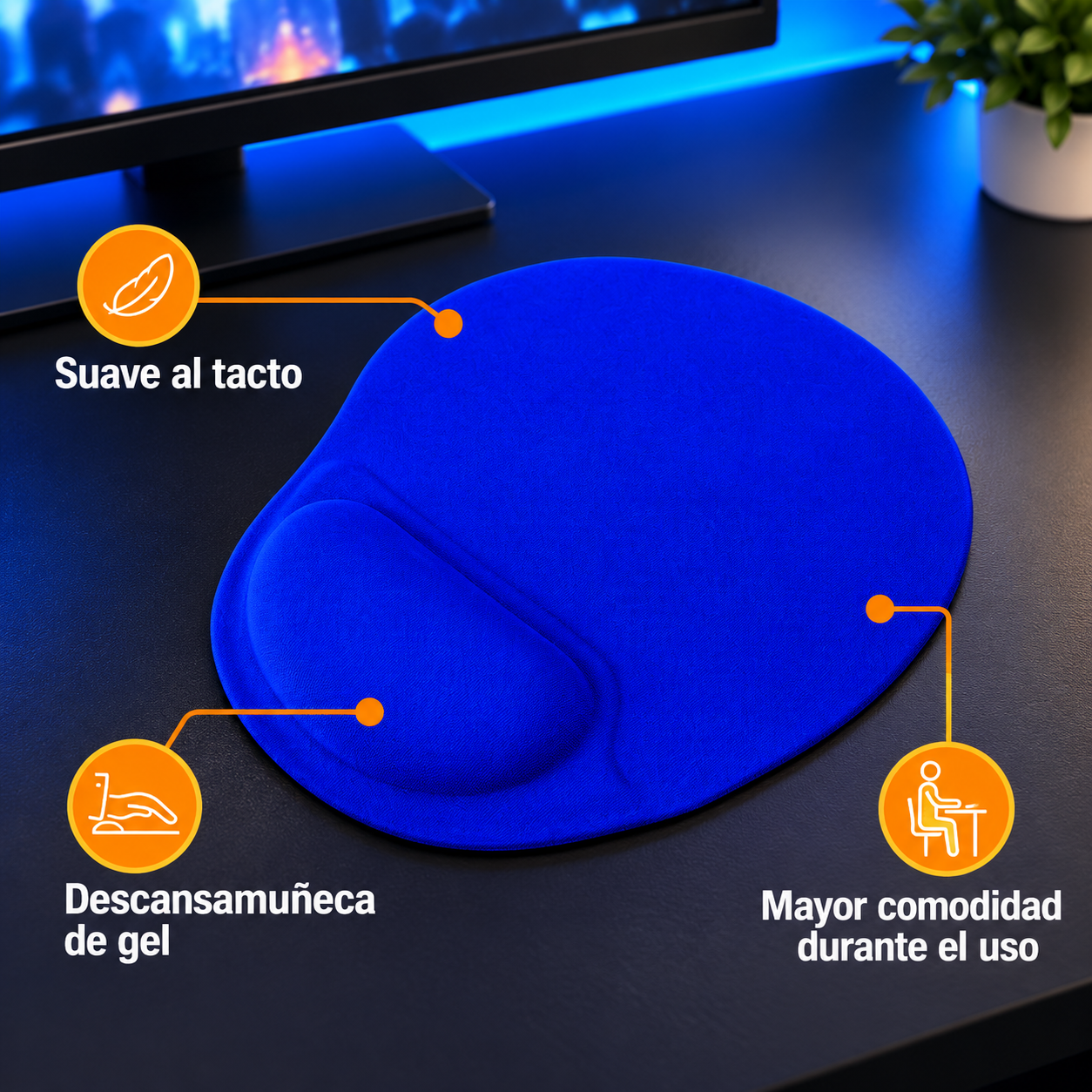 Mouse Pad Porta Mouse Para Túnel Carpiano — vista 6 de 8