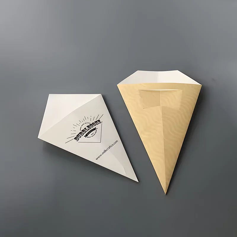 Cone Box Packaging Custom Cone Sleeves Packaging for Ice Cream- Box Agency