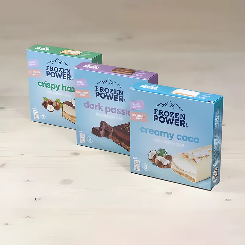 printed design ice cream boxes