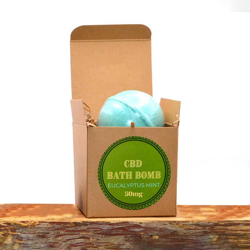 custom Kraft CBD Bath Both Box
