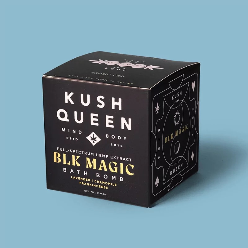 custom Black CBD Bath Both Box