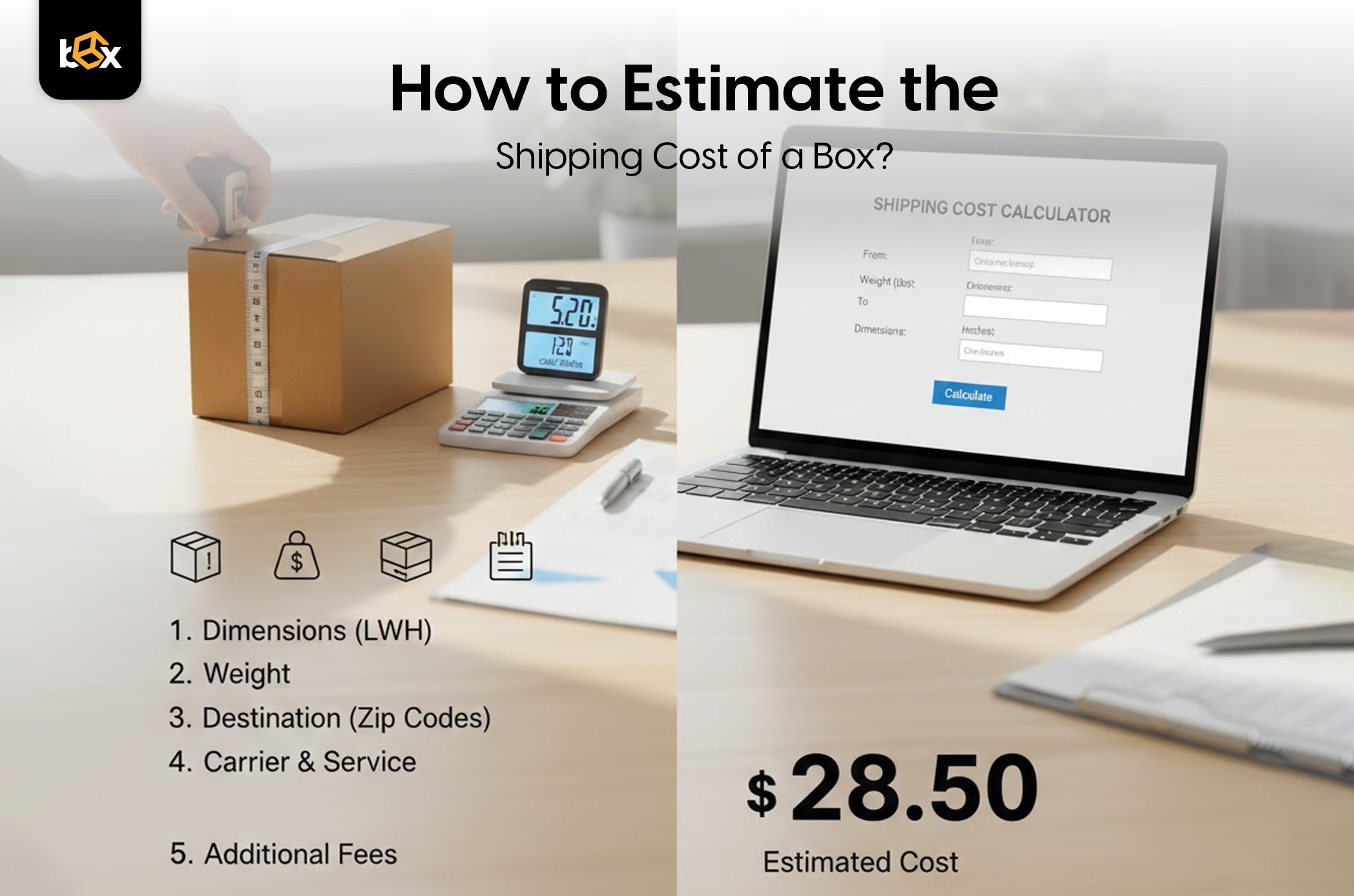 Estimation Box How to Estimate the Shipping Cost of a Box?