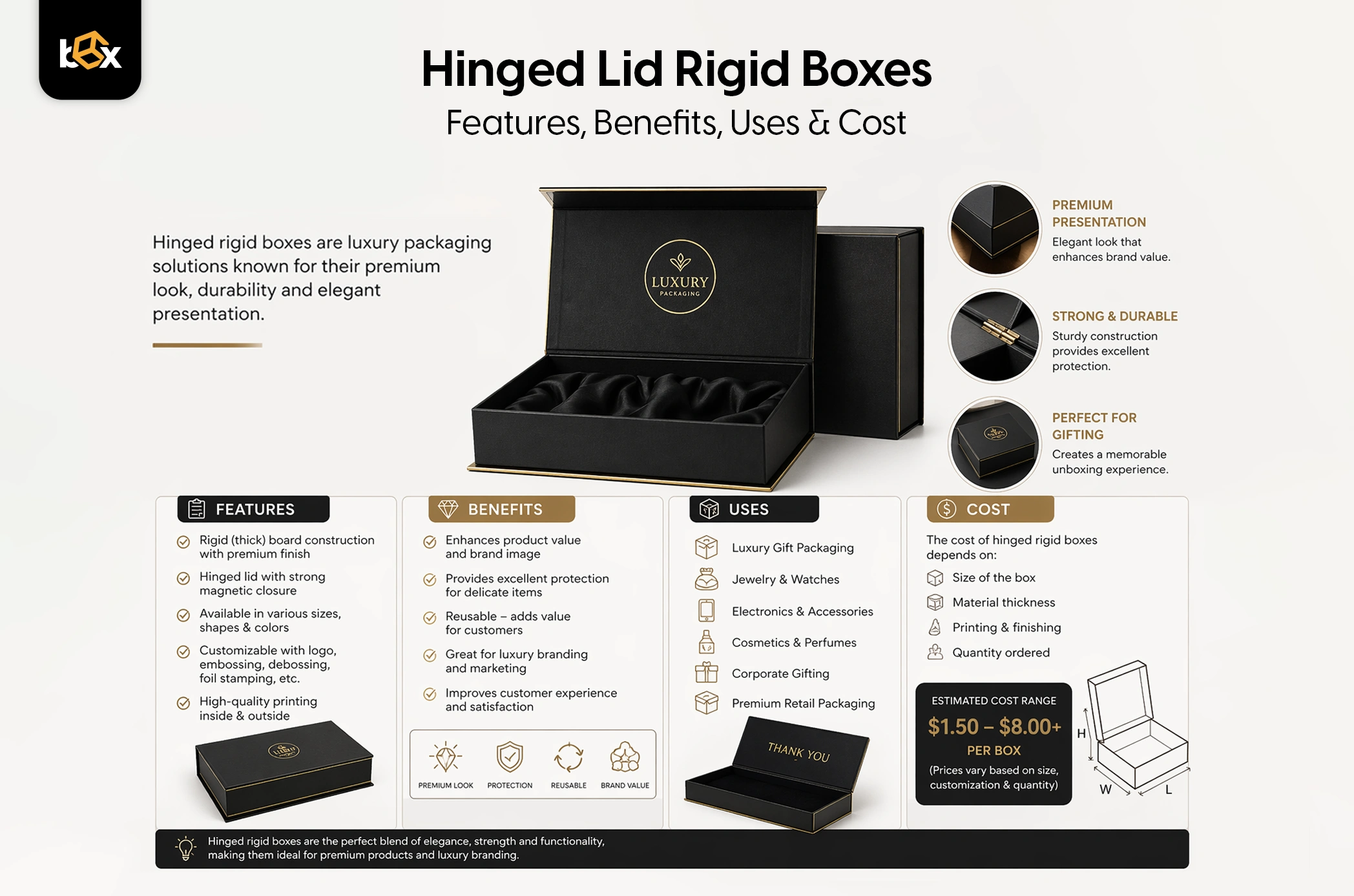 Dictionary Box Hinged Lid Rigid Boxes: Features, Benefits, Uses & Cost
