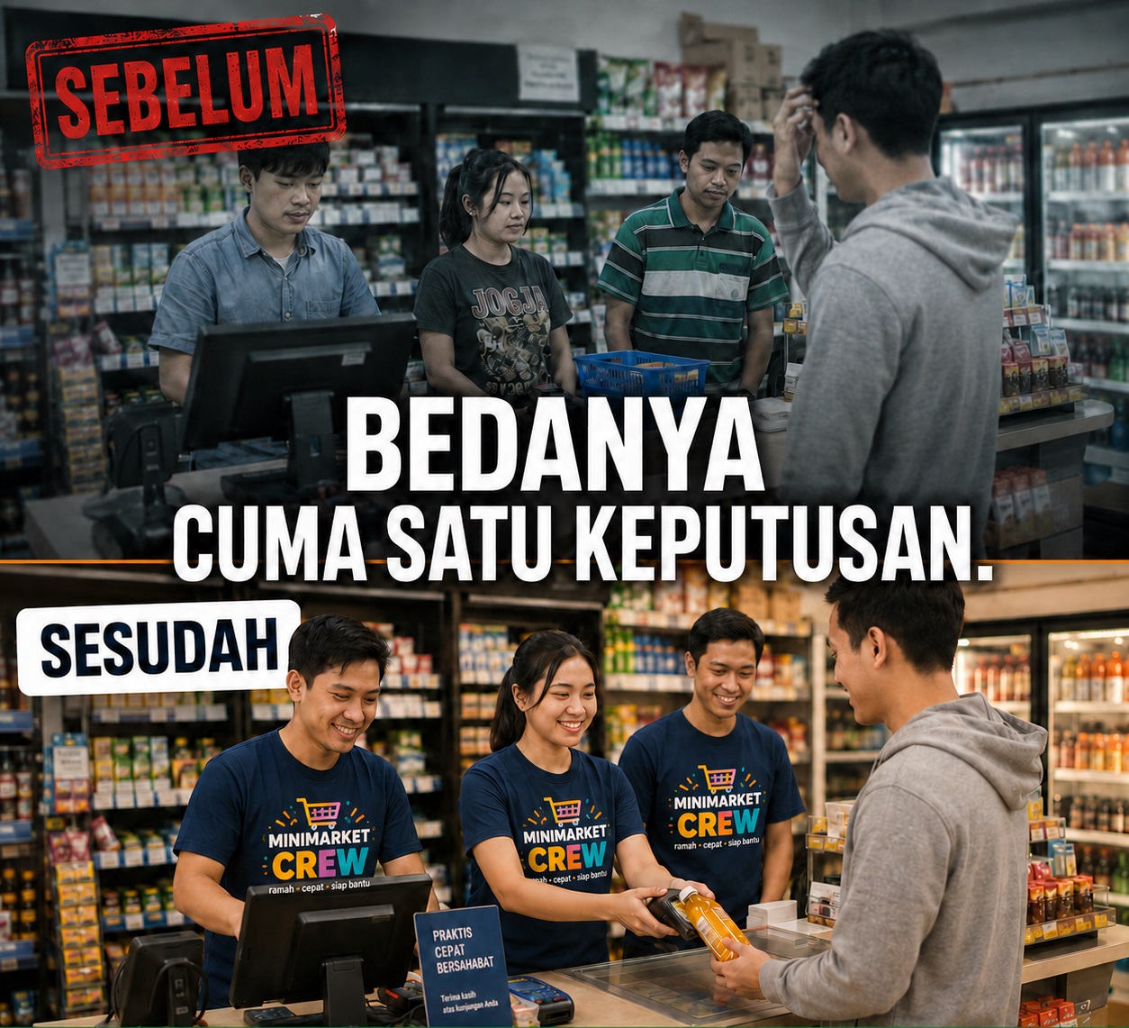 Tim karyawan berseragam rapi dari RSA Cloth
