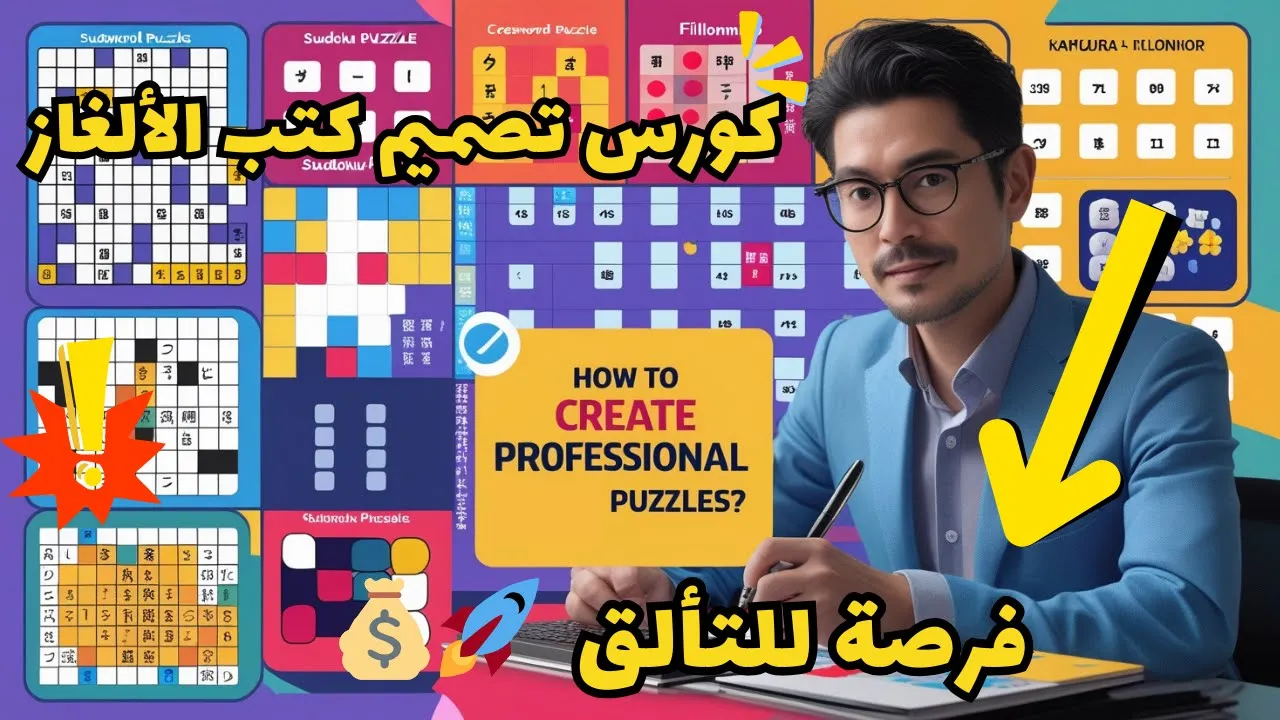 كورس تصميم الألغاز كهدية مع أدوات KDP