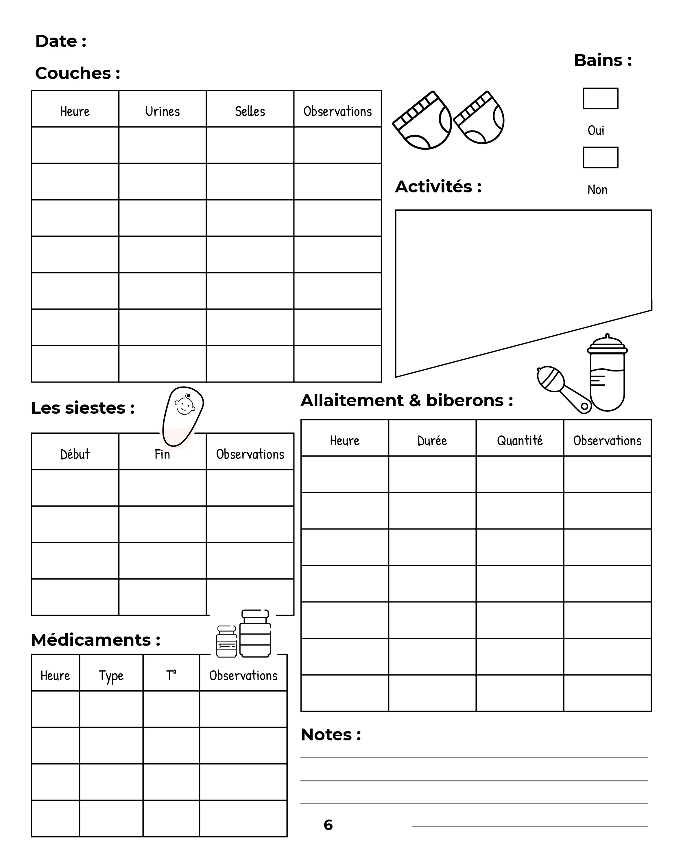 Carnet de suivi bébé
