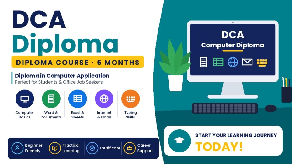 Diploma in Computer Application (DCA) at Guru Computer Institute, Bijnor