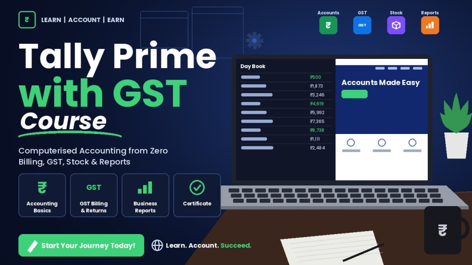Tally Prime with GST at Guru Computer Institute, Bijnor