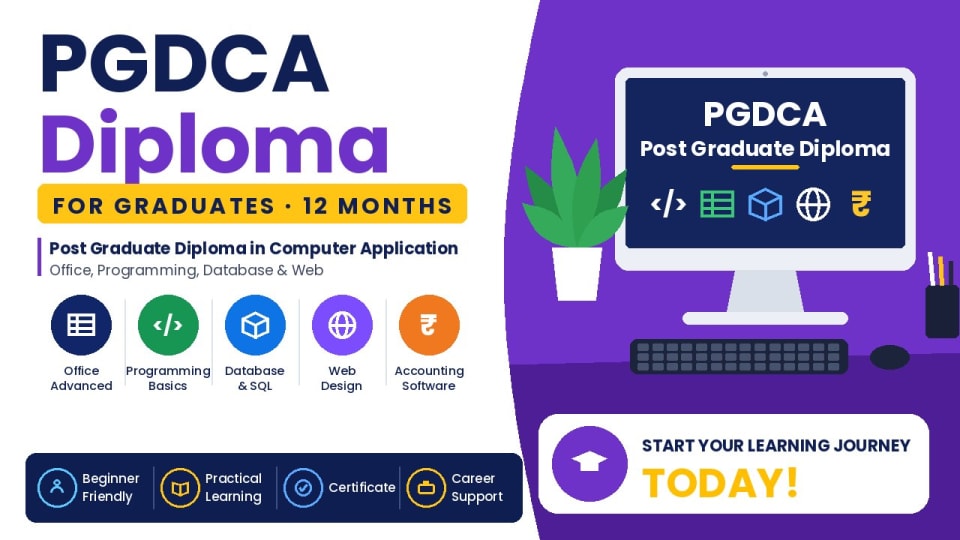 Post Graduate Diploma in Computer Application (PGDCA) at Guru Computer Institute, Bijnor