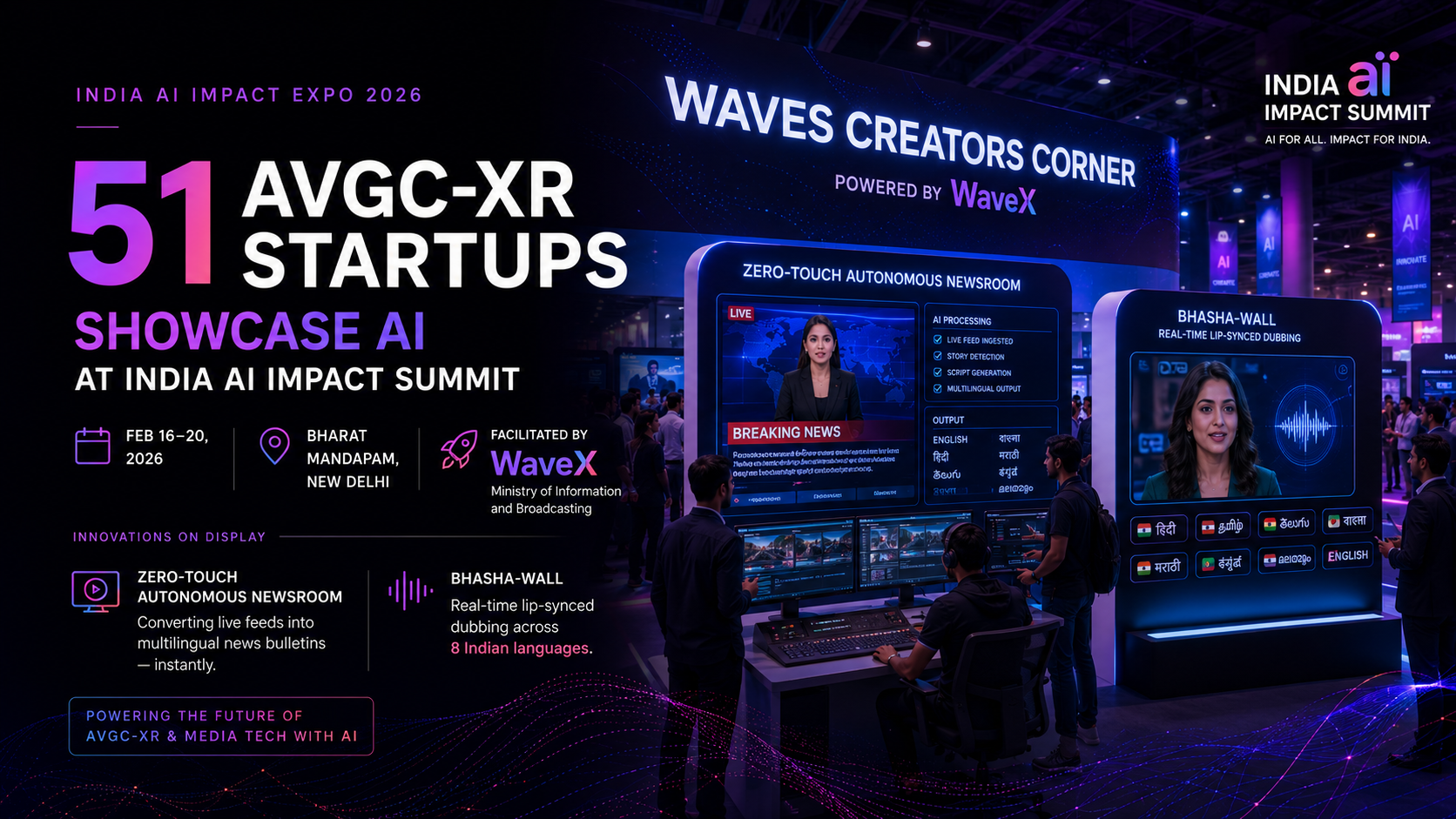 51 AVGC-XR Startups Showcase AI at India AI Impact Summit