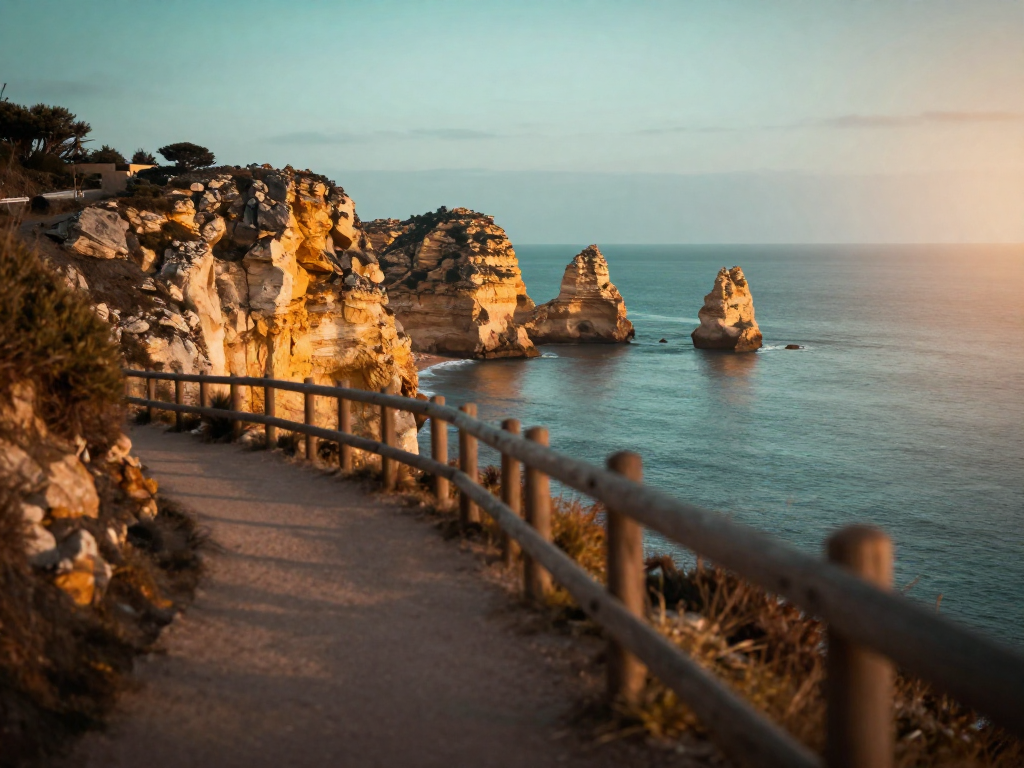 If the sea turns rough, swap to clifftop views at Praia da Marinha.