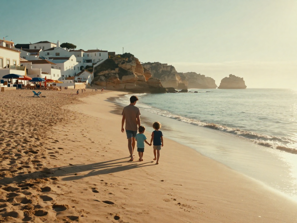 Easy family mornings on Armação de Pêra’s long, sandy beach