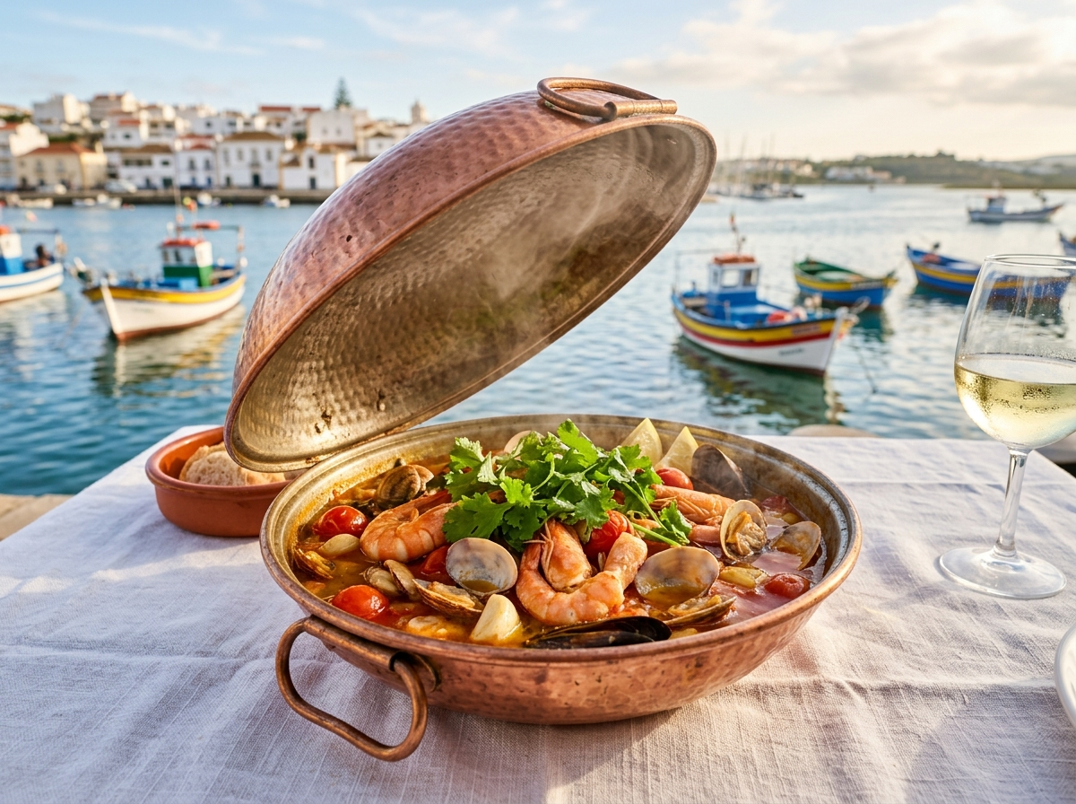 Seafood, coriander and copper capture the true flavour of the Algarve