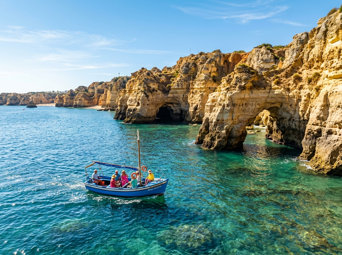 Nearby boat trips reveal cliffs, caves and sparkling Algarve waters.