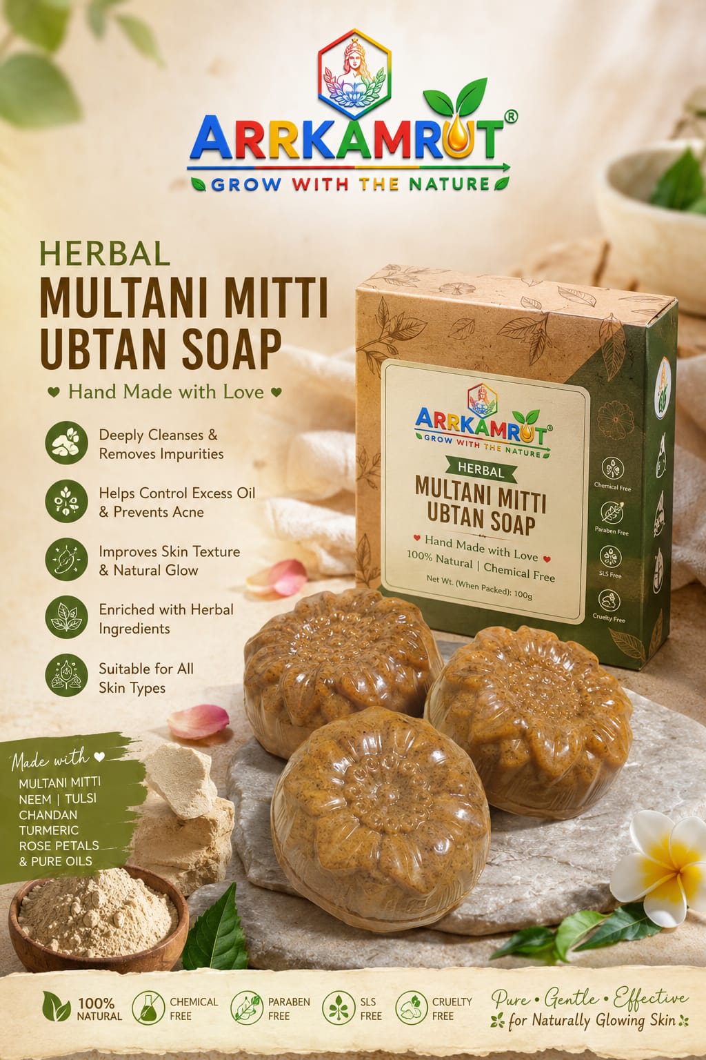 Herbal Multani Mitti Ubtan Soap