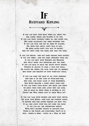 If by Rudyard Kipling