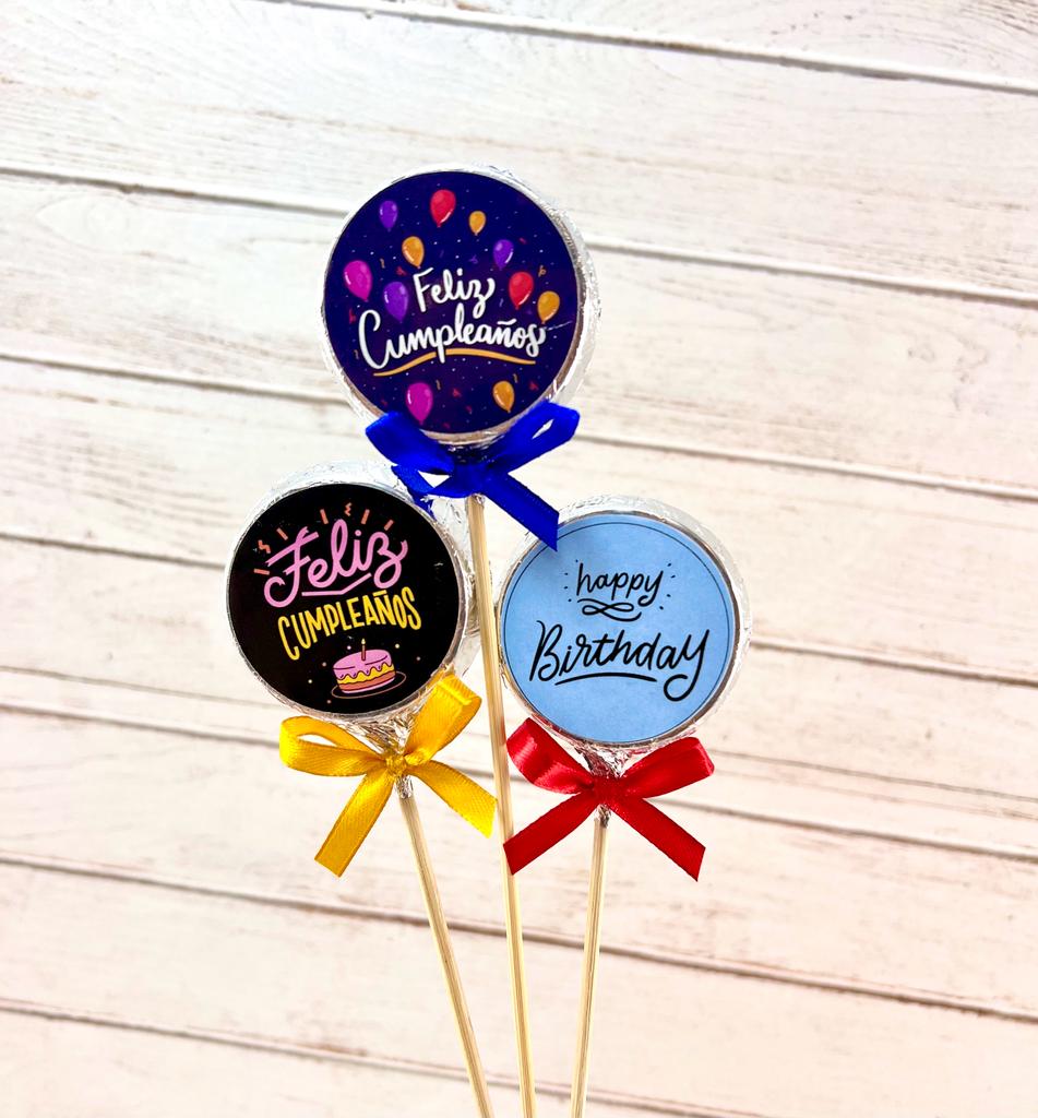 Paleta de mensaje "Feliz Cumpleaños"