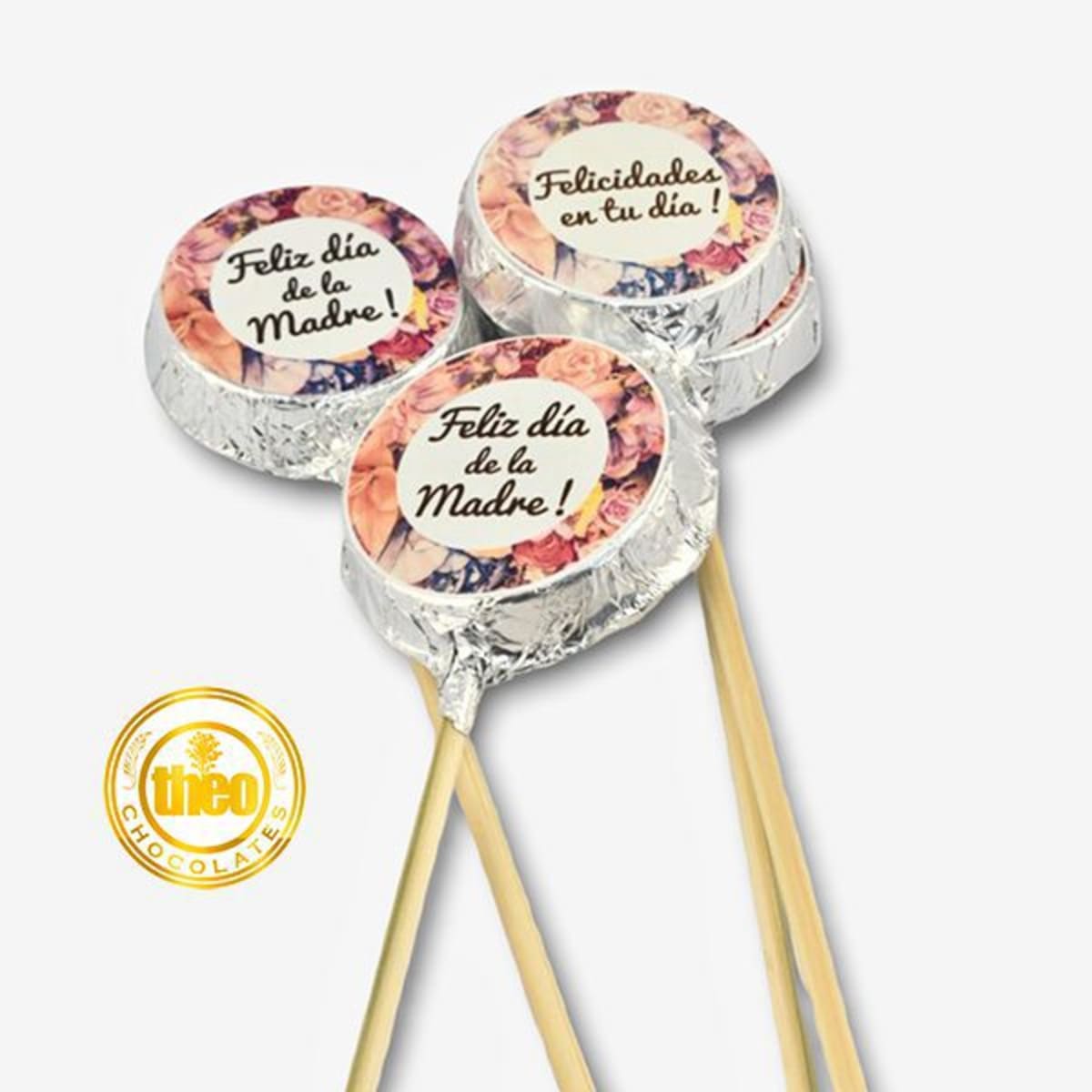 Paleta de chocolate con mensaje "Día de la Madre"