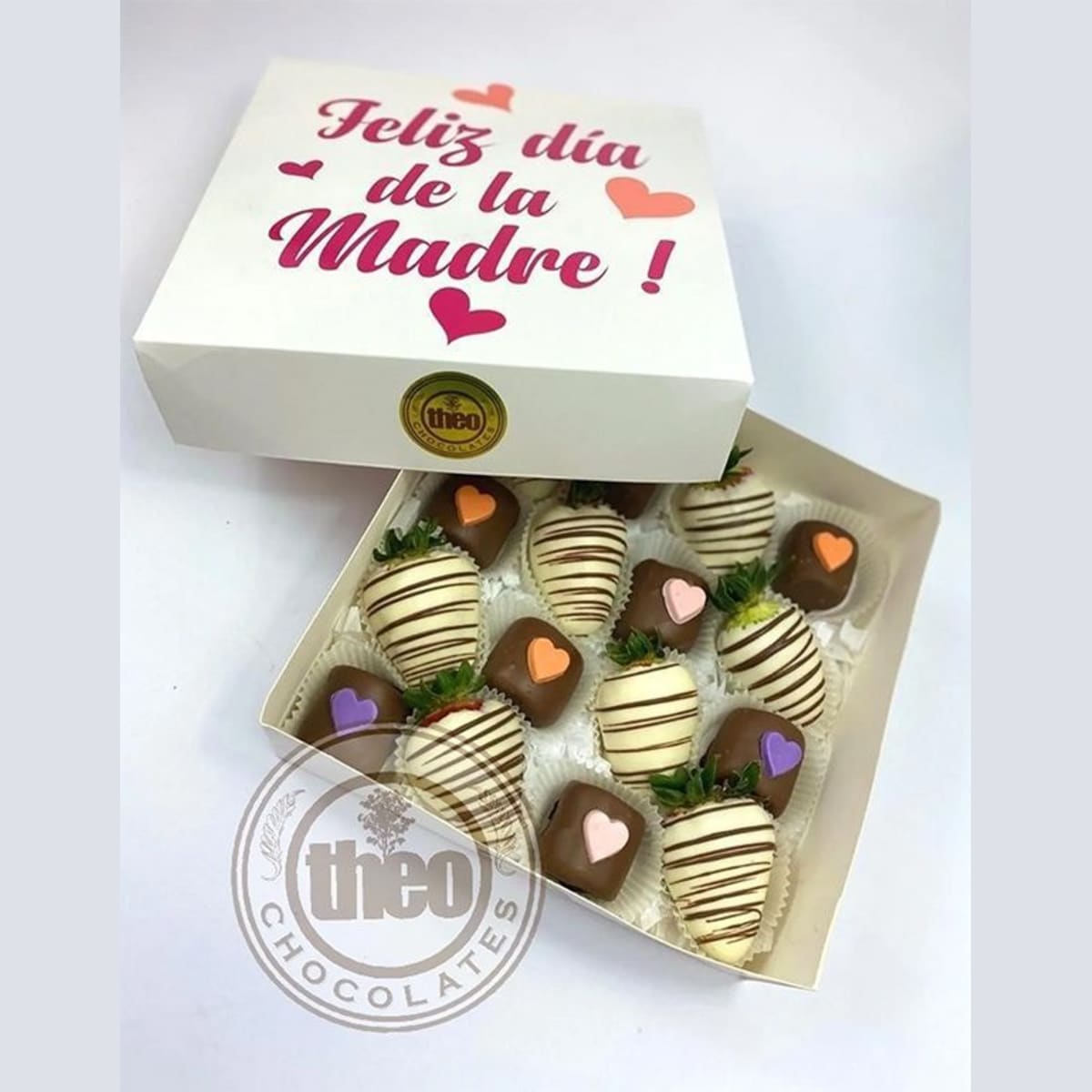 Caja con Fresas y Marshmallows “Feliz Día De La Madre”