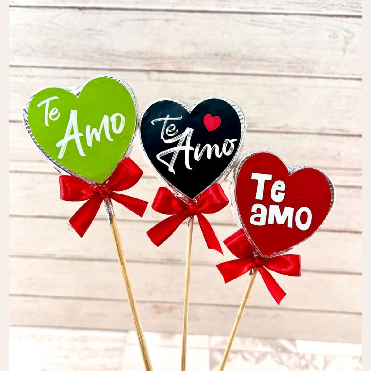Paletas de corazón "Te Amo"