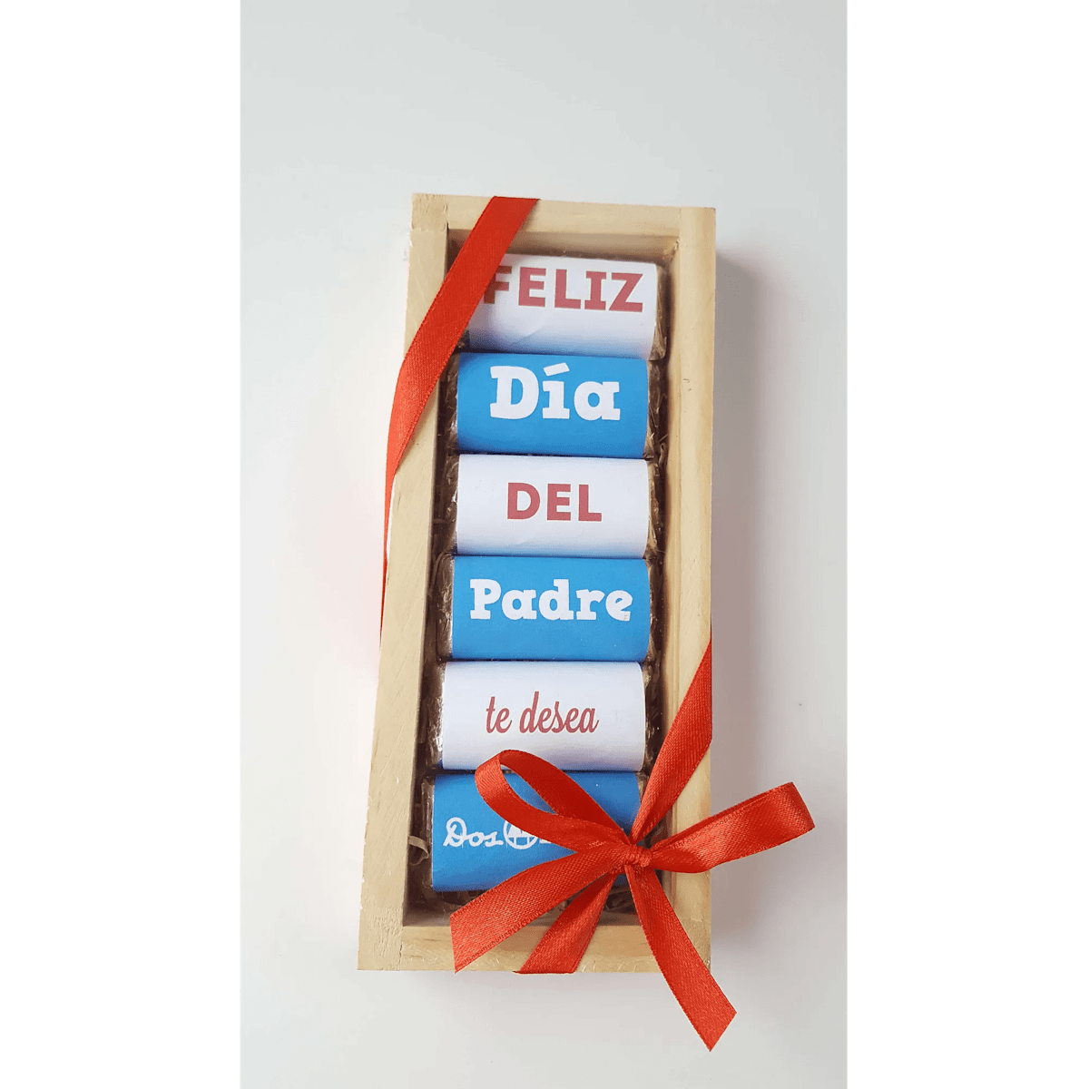 Caja De Madera Con 6 Mini Barras