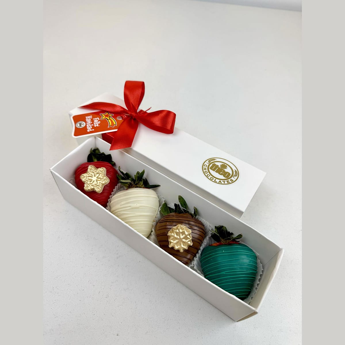Caja 4 Fresas Navideñas Estrella
