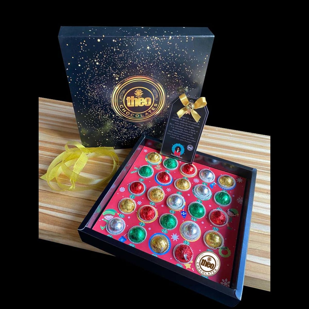 Calendario de adviento con chocolates