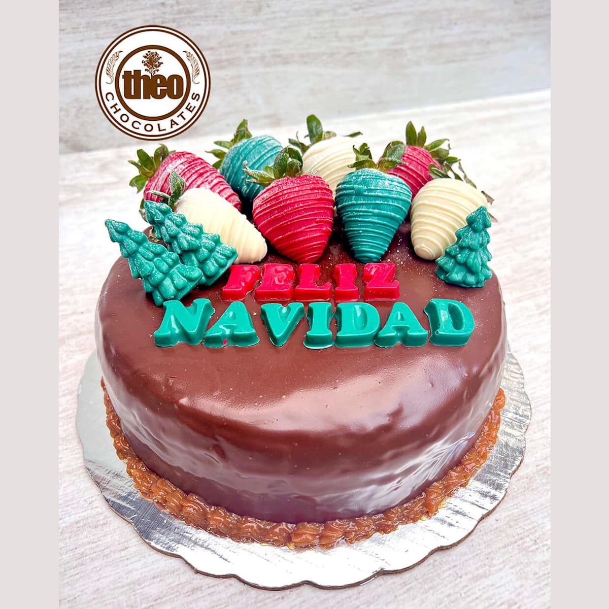 Queque de Chocolate "Feliz Navidad"