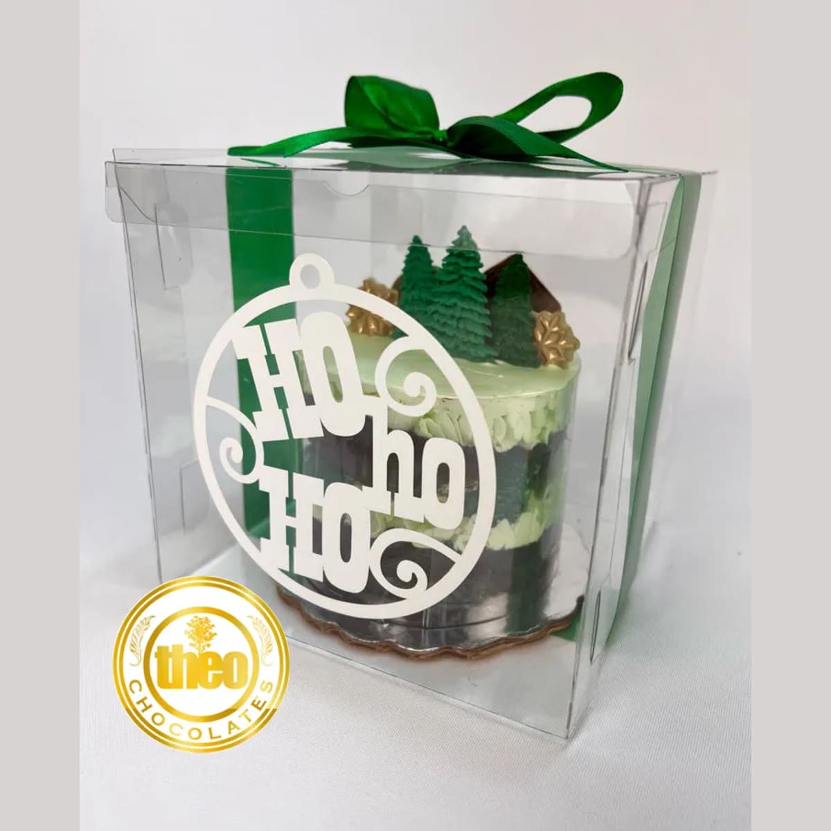 Queque de Choco-menta navideño personal
