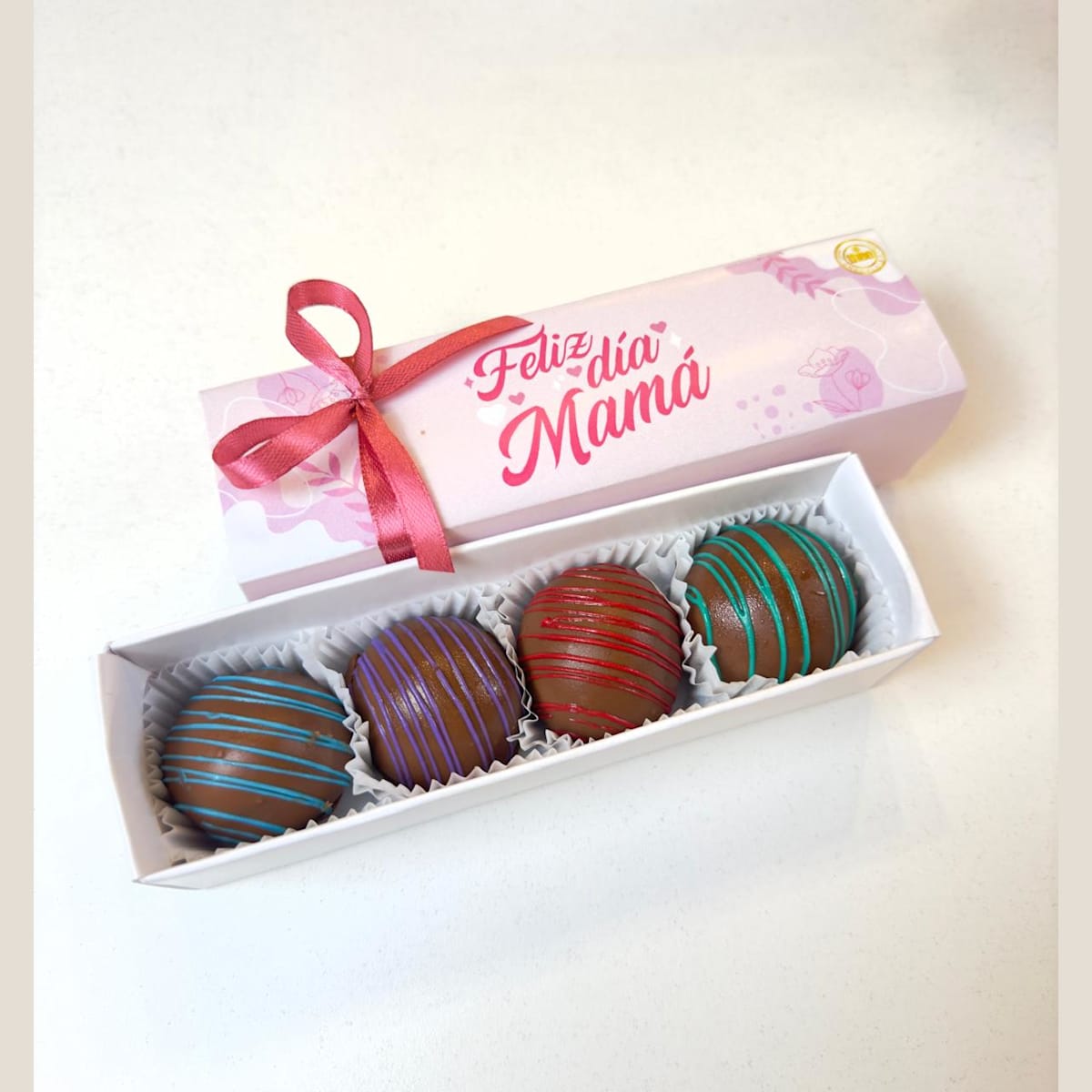 Caja Con 4 Bombones "Día de la Madre"