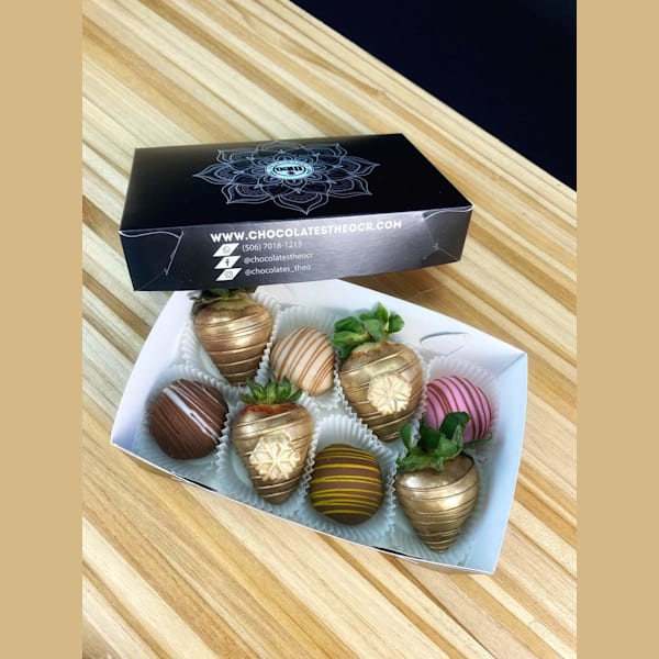 Caja fresas y bombones Navidad