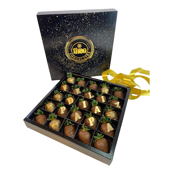 Caja 25 fresas "Feliz Día Papá"