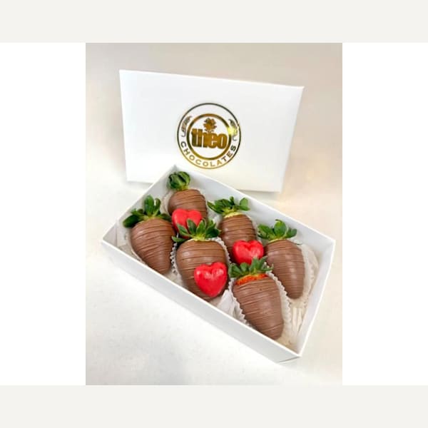 Caja 6 fresas con chocolate