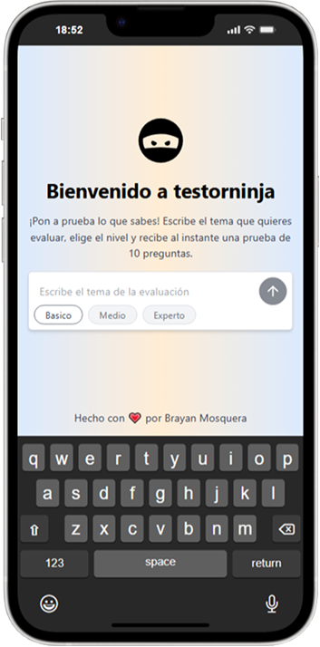 Telefono con testor Ninja