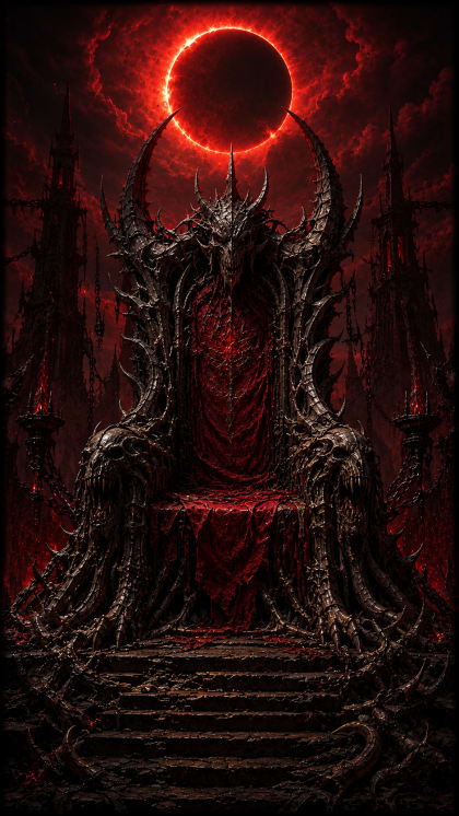 Dark Throne Beneath A Blood Eclipse