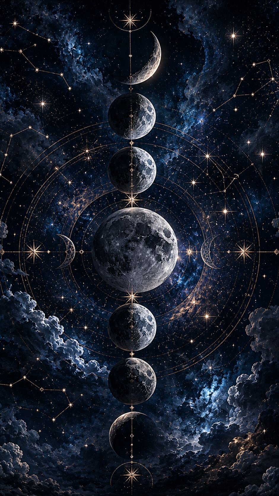 Moon Phase Celestial Chart