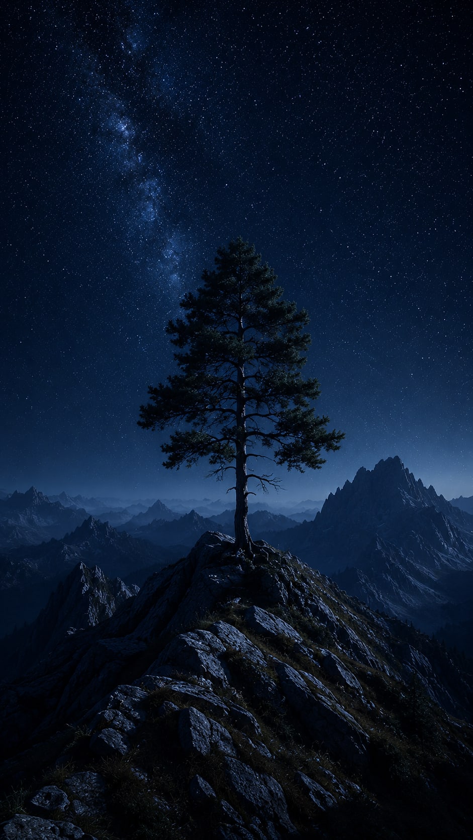 Lone Pine Mountain under Stars