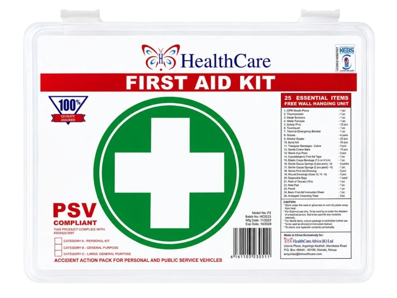 PSV Compliant First Aid Kit | HealthCare Africa Emergency Medical Box Kenya