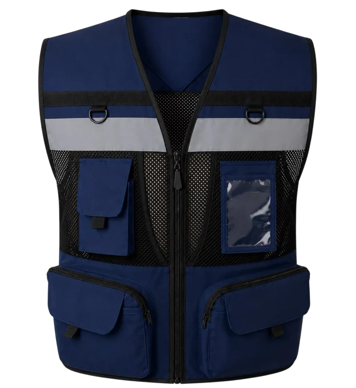 Mesh Executive Reflective Safety Vest – Multi-Pocket High Visibility Vest
