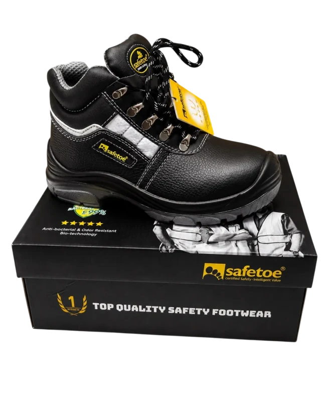 Safetoe Steel Toe Safety Boots – Anti-Bacterial Odor Resistant Industrial Work Boots