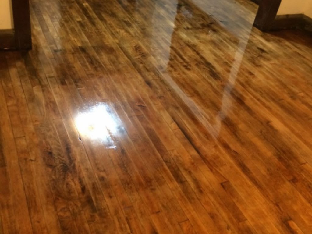 stained-wood-floor