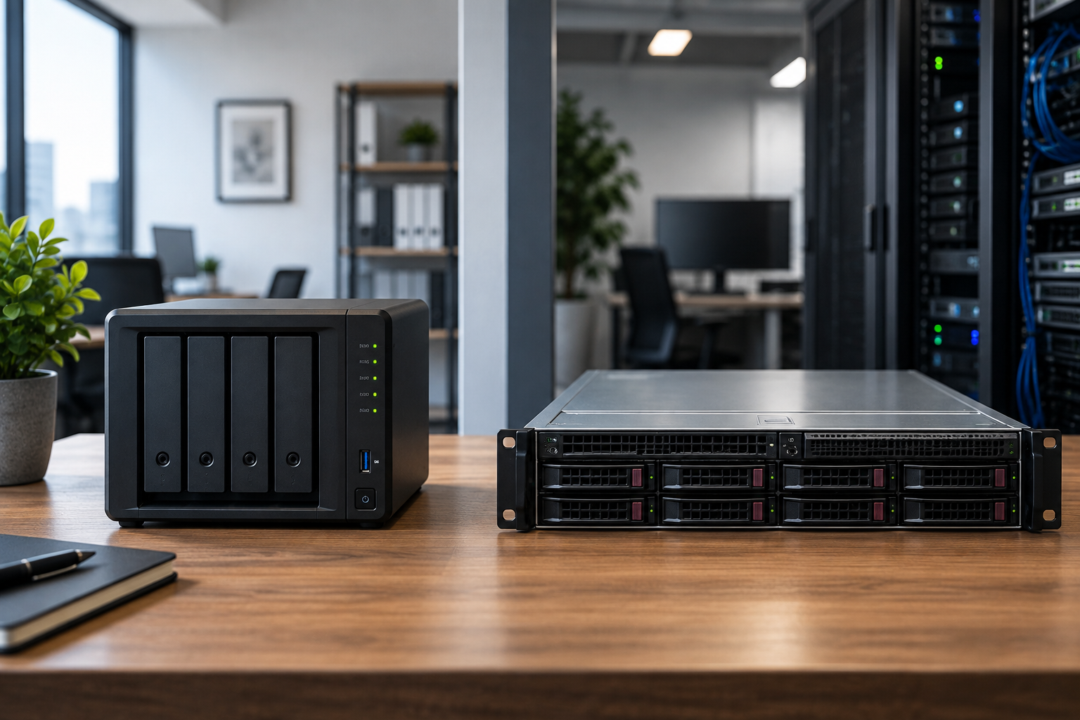 Feature image for NAS vs Server: Which Does a Small Business Need?