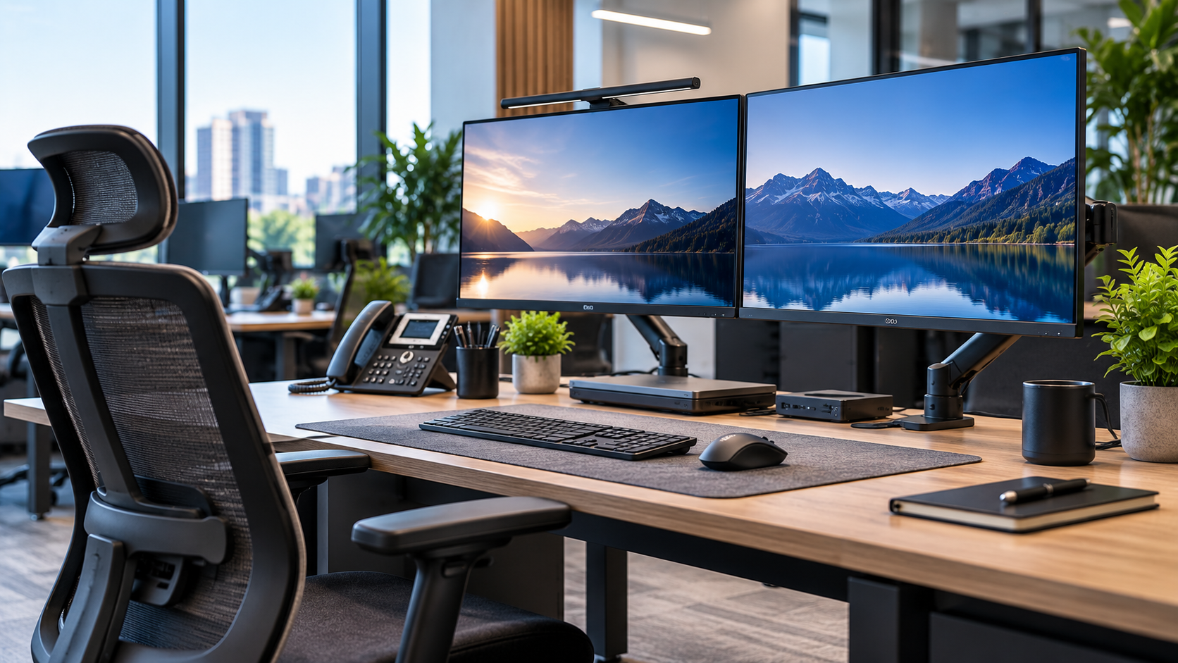 Feature image for Business Monitors and Desk Setup: What the Law Requires and What to Buy