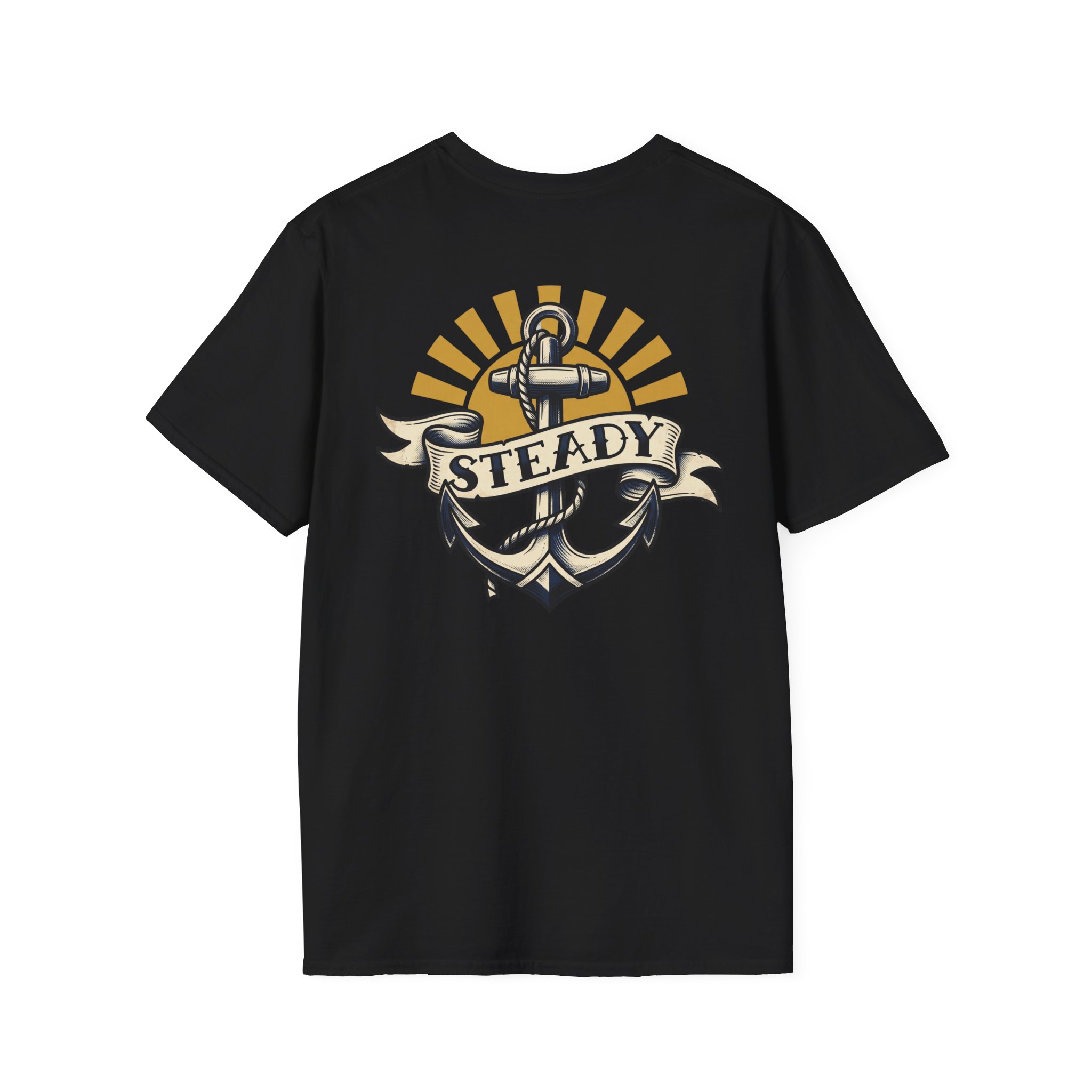 Hold Fast Steady Anchor T-Shirt | Recovery & Sobriety Tee | Gildan Softstyle Unisex