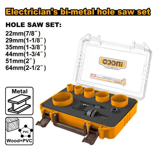 INGCO  9pcs Bi-Metal Holesaw Set AKH0092