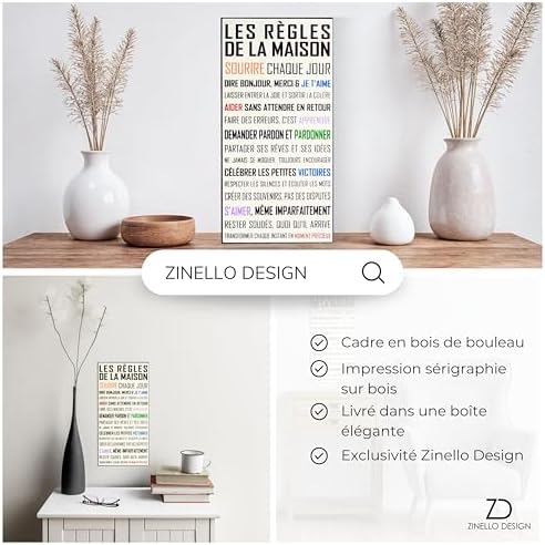 Vue 2 de Zinello Design Tableau Decoration