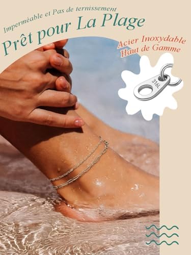 Vue 3 de Pcs Bracelets Cheville Femme
