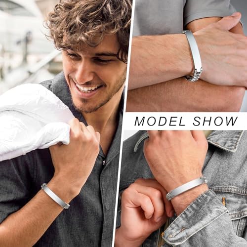 Vue 3 de Bracelet Homme Personnalise Chaine