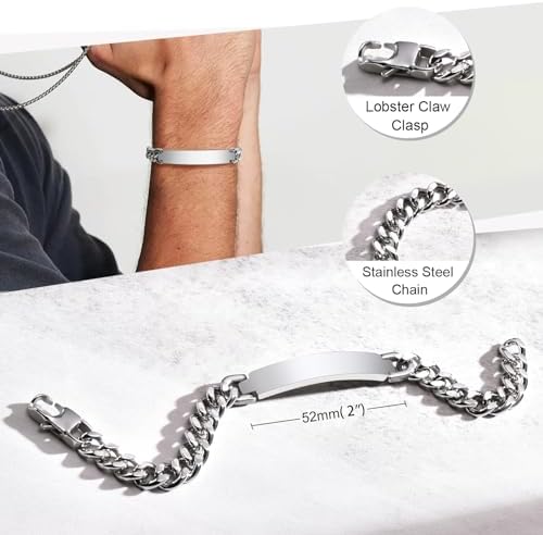Vue 4 de Bracelet Homme Personnalise Chaine