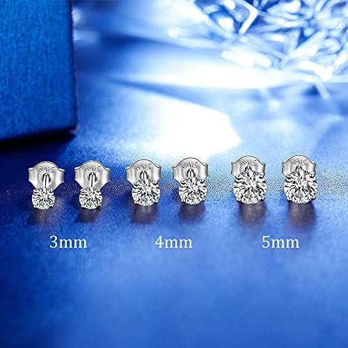 Vue 4 de Boucles Doreilles Femme Argent